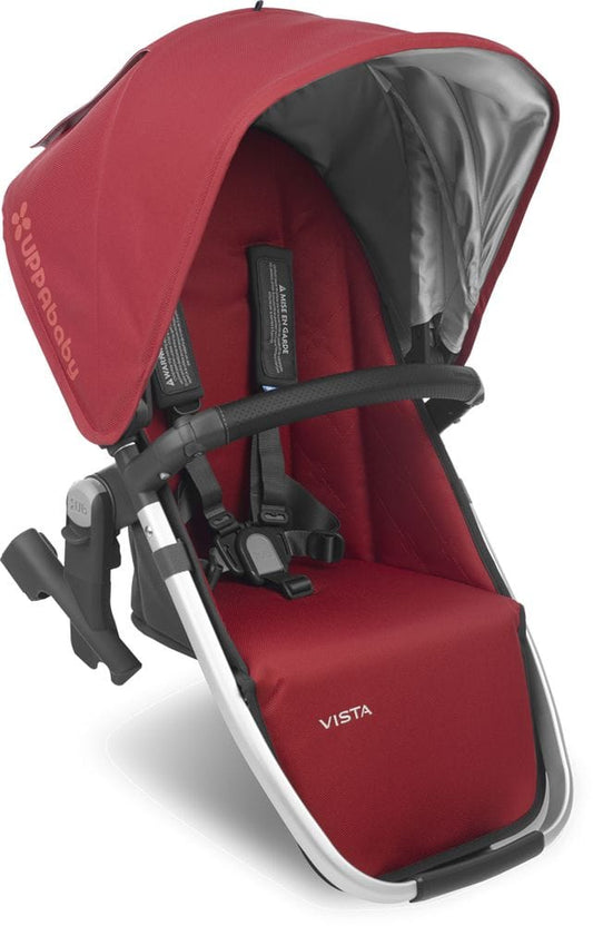 UPPAbaby Open Box 2018 / 2019 VISTA RumbleSeat - Denny (Red/Silver/Black Leather) - 0918-RBS-US-DNY-OB