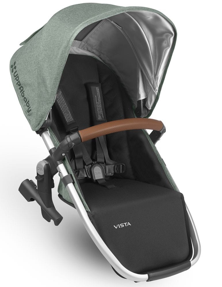 UPPAbaby Open Box 2018 / 2019 VISTA RumbleSeat - Emmett (Green Melange/Silver/Saddle Leather) - 0918-RBS-US-EMT-OB