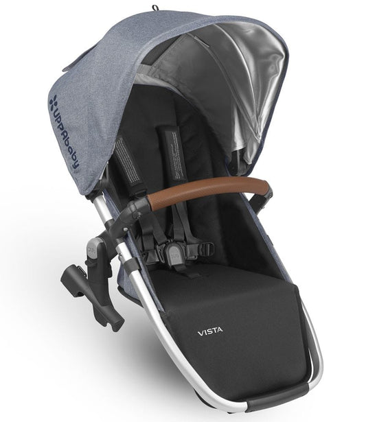 UPPAbaby Open Box 2018 / 2019 VISTA RumbleSeat - Gregory (Blue Melange/Silver/Saddle Leather) - 0918-RBS-US-GRG-OB