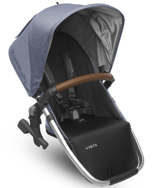 UPPAbaby Open Box 2018 / 2019 VISTA RumbleSeat - Henry (Blue Marl/Silver/Saddle Leather) - 0918-RBS-US-HEN-OB