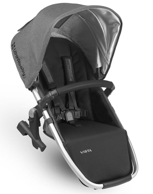 UPPAbaby Open Box 2018 / 2019 VISTA RumbleSeat - Jordan (Charcoal Melange/Silver/Black Leather) - 0918-RBS-US-JOR-OB