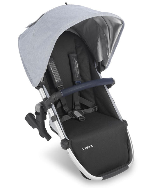 UPPAbaby Open Box 2019 VISTA RumbleSeat - William (Chambray Oxford/Silver/Navy Leather) - 0918-RBS-US-WIL-OB
