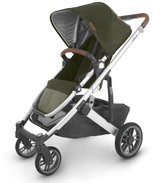 UPPAbaby Open Box 2020 Cruz V2 Stroller - Hazel (Olive/Silver/Saddle Leather) - 0420-CRZ-NA-HZL-OB
