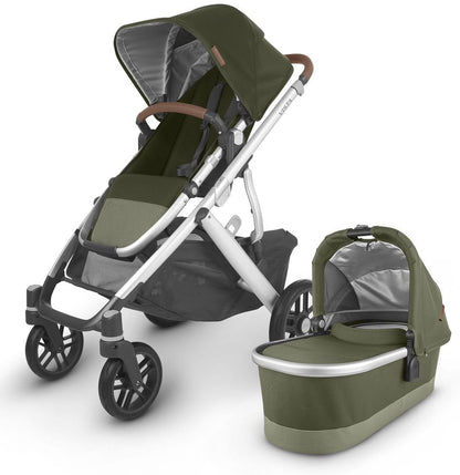 UPPAbaby Open Box 2020 Vista V2 Stroller - Hazel (Olive/Silver/Saddle Leather) - 0320-VIS-US-HZL-OB