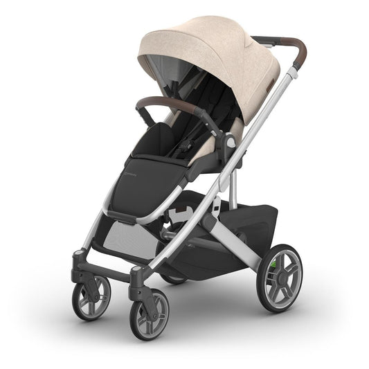 UPPAbaby OPEN BOX Cruz V3 Stroller - Declan (Oat Melange / Silver Frame / Chestnut Leather) - 0403-CRZ-NA-DCL-FOB