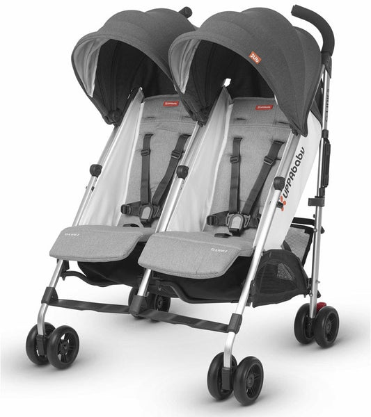 UPPAbaby OPEN BOX G-LINK 2 Side by Side Double Stroller - Jordan (Charcoal Melange) - 0719-GLK-US-JOR-ob