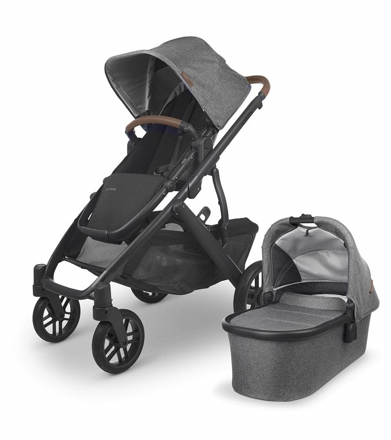 UPPAbaby OPEN BOX Vista V2 Stroller -  Greyson (Charcoal Melange/Carbon/Saddle Leather) - 0320-VIS-US-GRY-OB