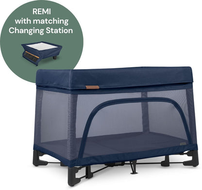 UPPAbaby REMI Playard + Changing Station Bundle - Noa (Navy Melange) - 1601-REM-US-NOA-0901-PCG-US-NOA