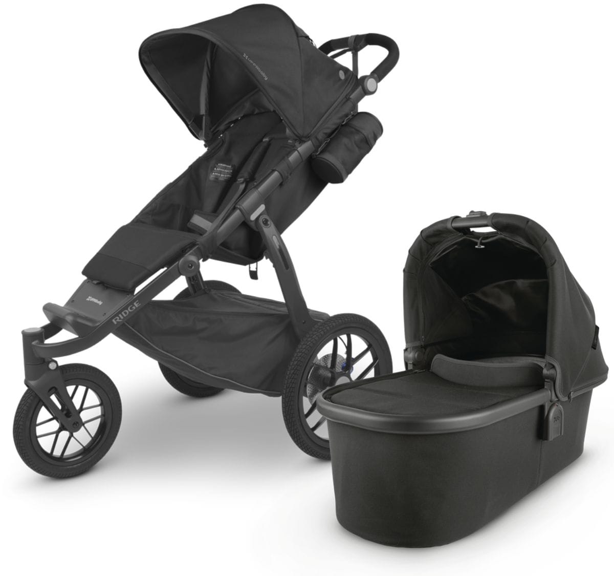UPPAbaby Ridge Jogging Stroller + Bassinet Bundle - Jake / Jake - 1402-RDG-US-JKE-0920-BAS-NA-JKE