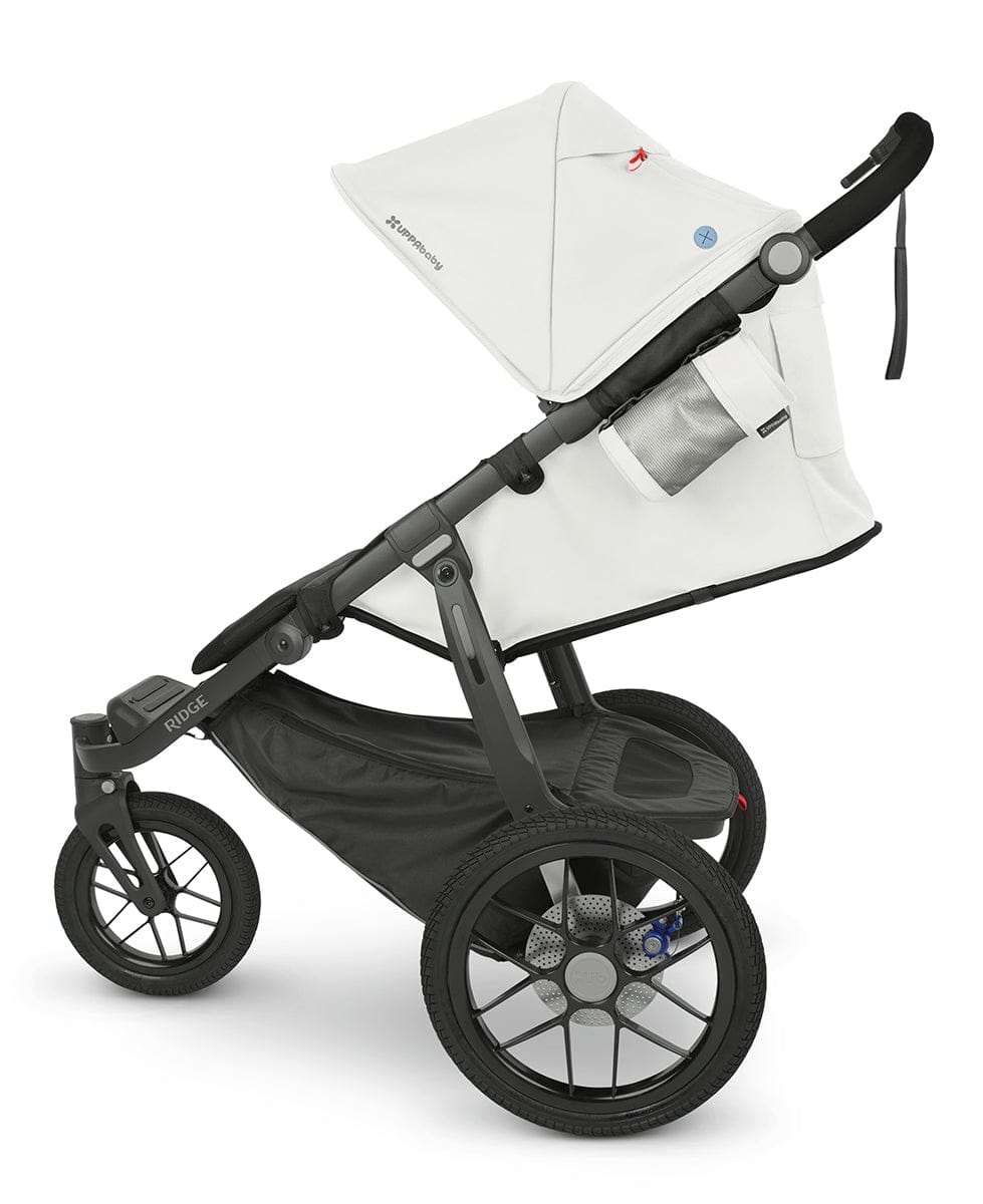 UPPAbaby Ridge Jogging Stroller + PiggyBack Ride-Along Bundle - Bryce (White / Carbon) - 1402-RDG-US-BRY-0901-RPB-WW