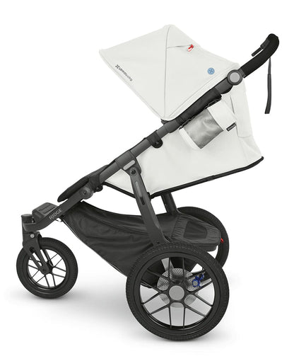 UPPAbaby Ridge Jogging Stroller + PiggyBack Ride-Along Bundle - Bryce (White / Carbon) - 1402-RDG-US-BRY-0901-RPB-WW
