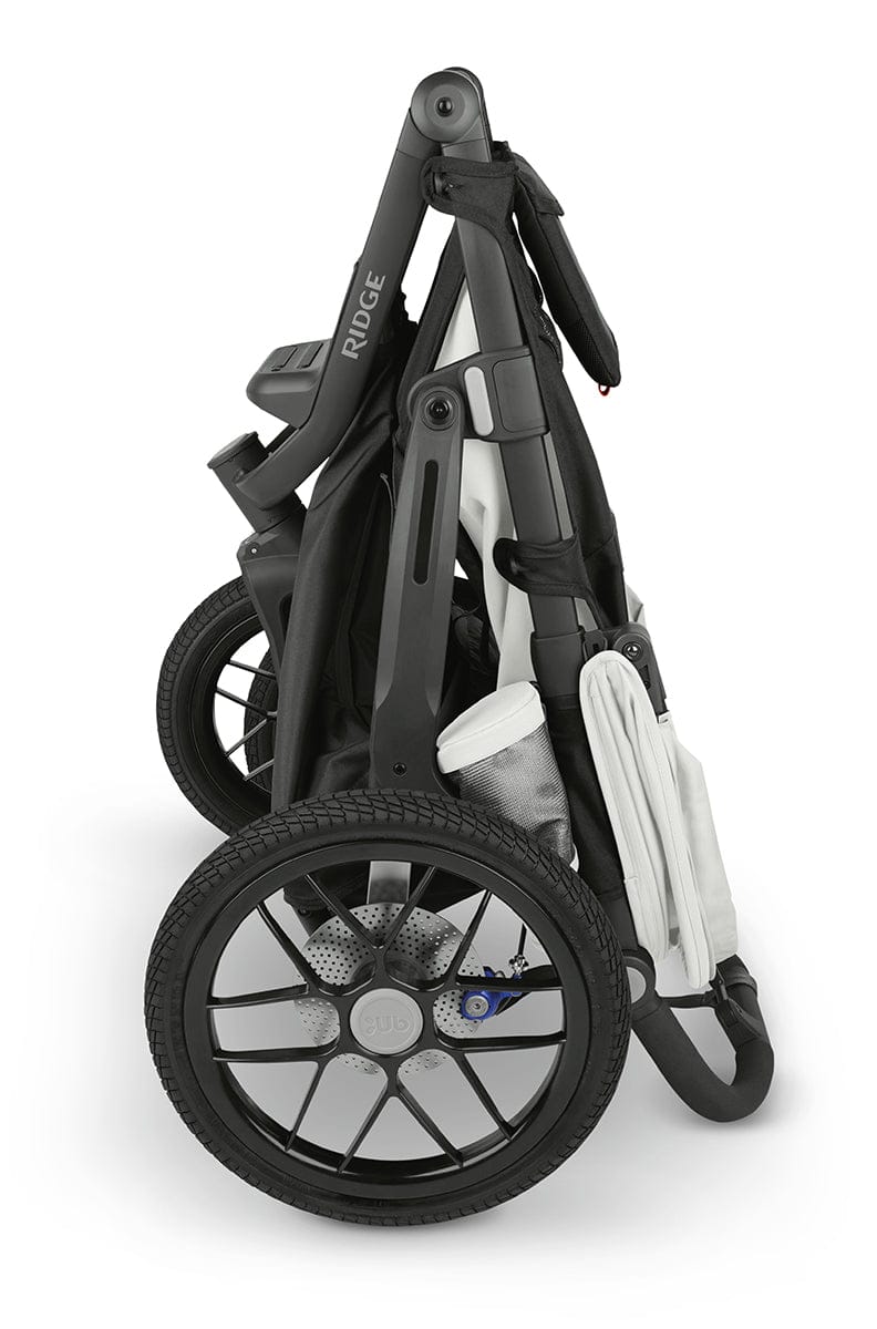 UPPAbaby Ridge Jogging Stroller + PiggyBack Ride-Along Bundle - Bryce (White / Carbon) - 1402-RDG-US-BRY-0901-RPB-WW