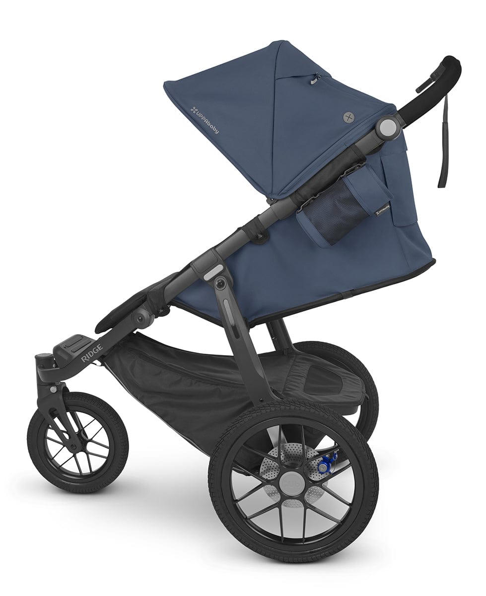 UPPAbaby Ridge Jogging Stroller + PiggyBack Ride-Along Bundle - Reggie (Slate Blue / Carbon) - 1402-RDG-US-REG-0901-RPB-WW