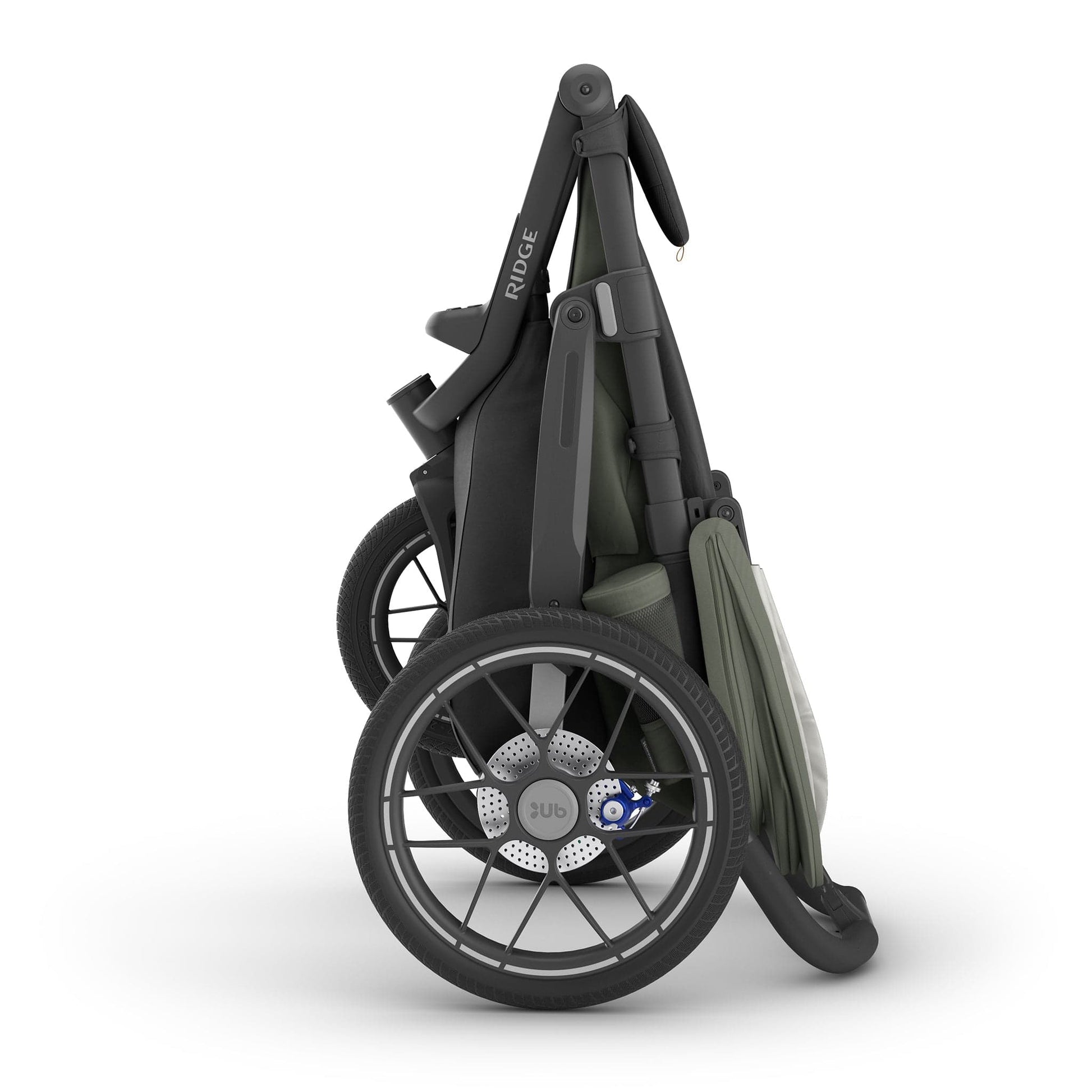 UPPAbaby Ridge V2 Jogging Stroller - Evelyn (Meadow Green / Carbon Frame) - 1403-RDG-NA-EVE