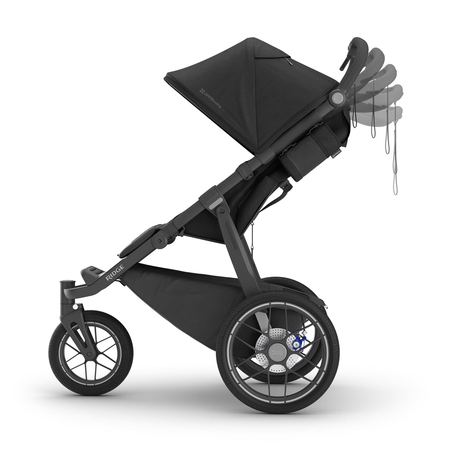 UPPAbaby Ridge V2 Jogging Stroller - James (Black / Carbon Frame) - 1403-RDG-NA-JMS