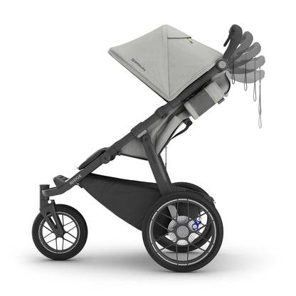 UPPAbaby Ridge V2 Jogging Stroller - Savannah (Pearl Grey / Carbon Frame) - 1403-RDG-NA-SAV