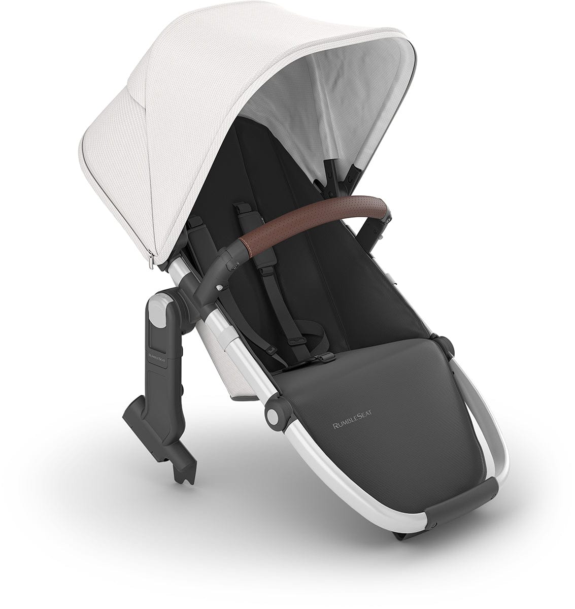 UPPAbaby RumbleSeat V2+ - Bryce (White Marl / Silver Frame / Chestnut Leather) - 0903-RBS-US-BRY