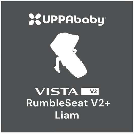 UPPAbaby RumbleSeat V2+ - Liam (Oat Melange / Carbon Frame / Chestnut Leather)