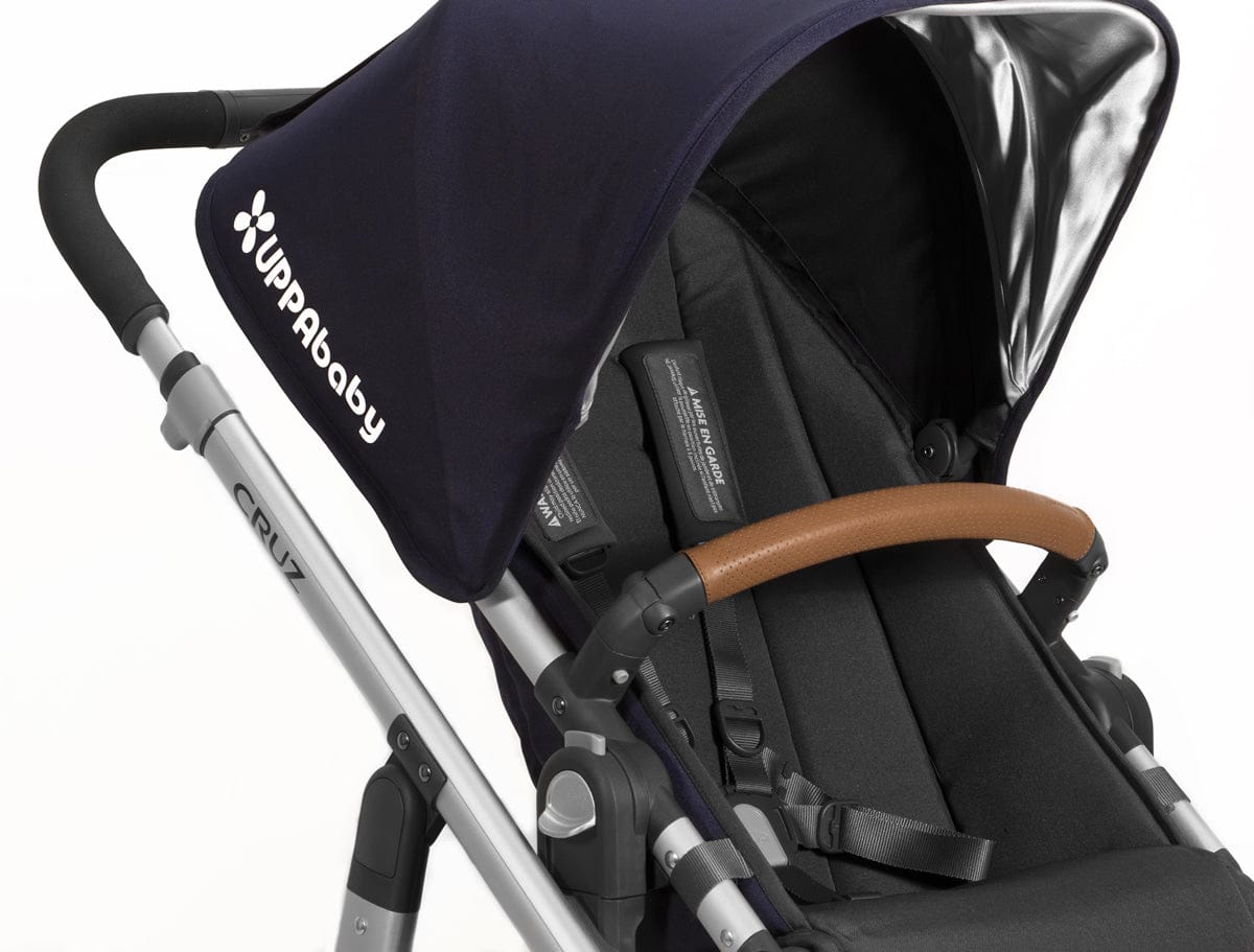 UPPAbaby Vista/Cruz Leather Bumper Bar Cover - Saddle - 0917-LBP-WW-SDL