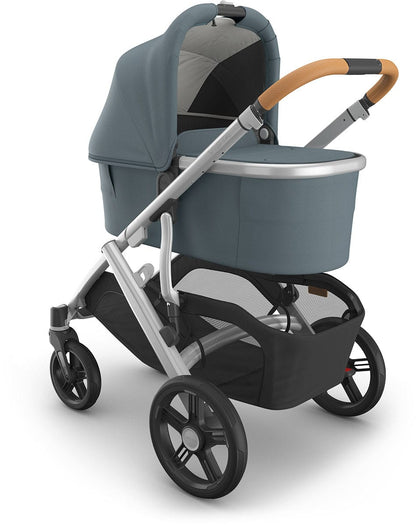 UPPAbaby Vista, Cruz, Ridge Bassinet V3 - Callum (Stone Blue / Silver Frame) - 0903-BAS-NA-CLM