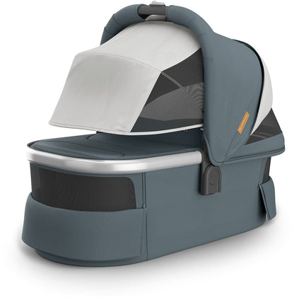 UPPAbaby Vista, Cruz, Ridge Bassinet V3 - Callum (Stone Blue / Silver Frame) - 0903-BAS-NA-CLM