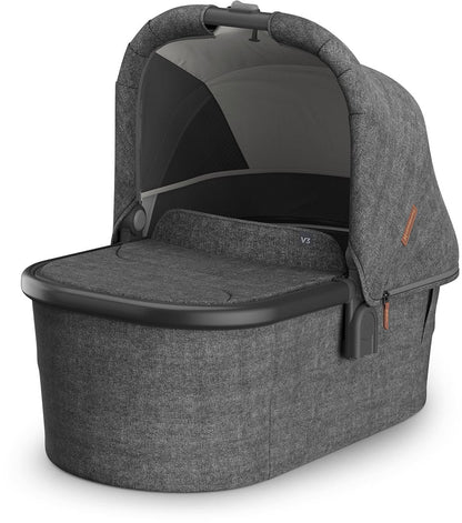 UPPAbaby Vista, Cruz, Ridge Bassinet V3 - Greyson (Charcoal Melange / Carbon Frame) - 0903-BAS-NA-GRY