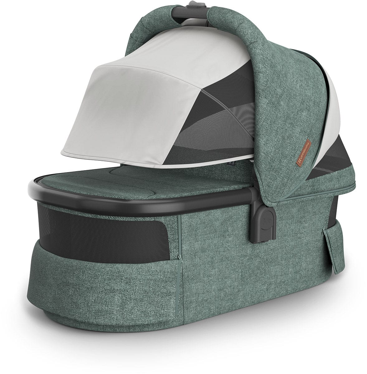 UPPAbaby Vista, Cruz, Ridge Bassinet V3 - Gwen (Green Melange / Carbon Frame) - 0903-BAS-NA-GWN