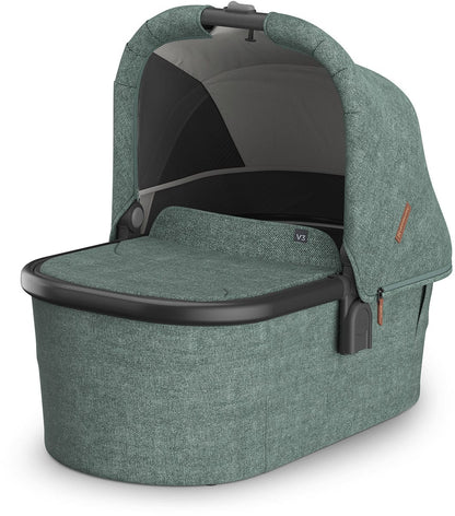 UPPAbaby Vista, Cruz, Ridge Bassinet V3 - Gwen (Green Melange / Carbon Frame) - 0903-BAS-NA-GWN