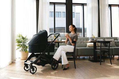 UPPAbaby Vista, Cruz, Ridge Bassinet V3 - James (Black / Carbon Frame) - 0903-BAS-NA-JMS