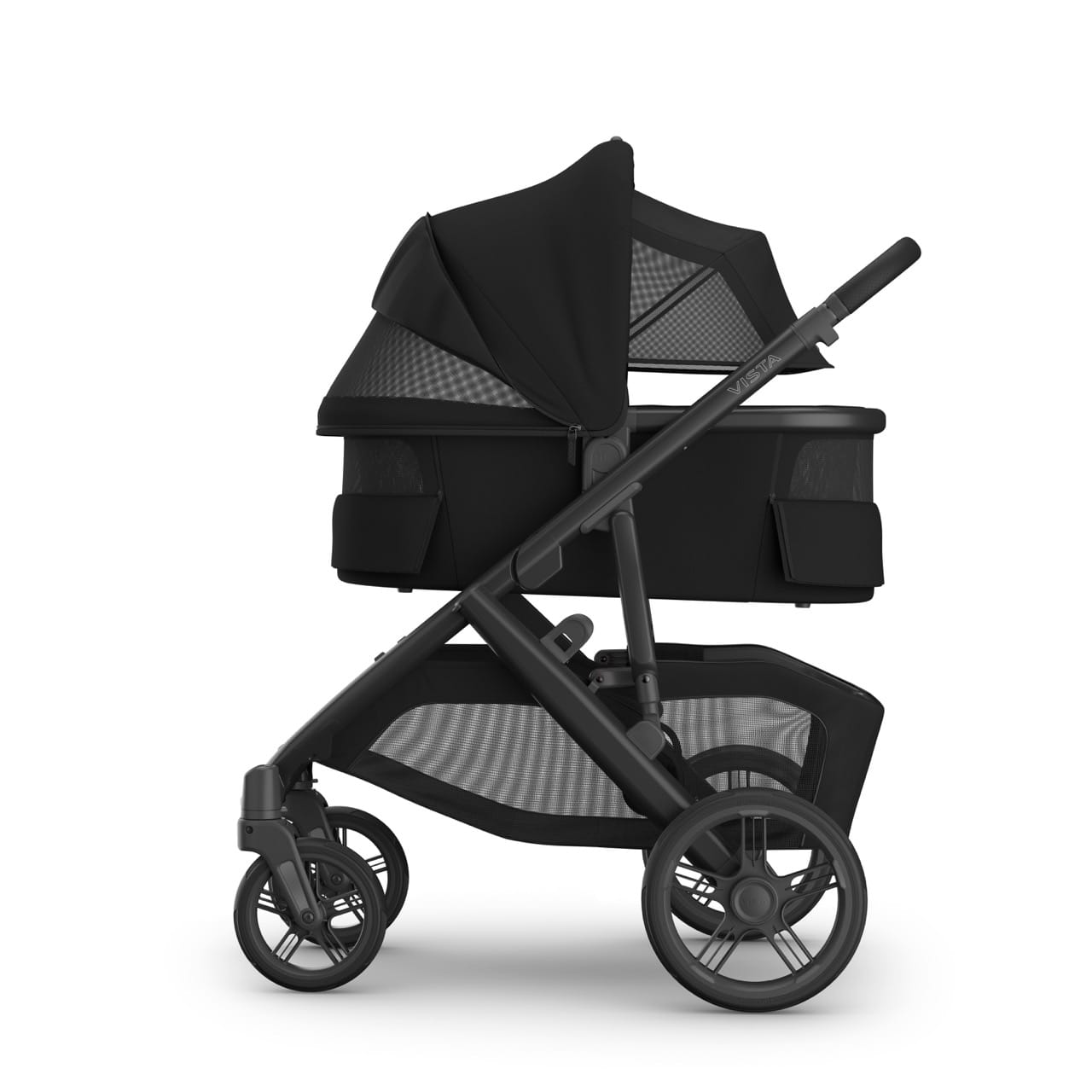 UPPAbaby Vista, Cruz, Ridge Bassinet V3 - James (Black / Carbon Frame) - 0903-BAS-NA-JMS