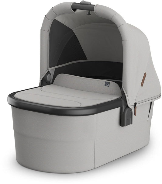 UPPAbaby Vista, Cruz, Ridge Bassinet V3 - Savannah (Pearl Gray Jacquard / Carbon Frame) - 0903-BAS-NA-SAV