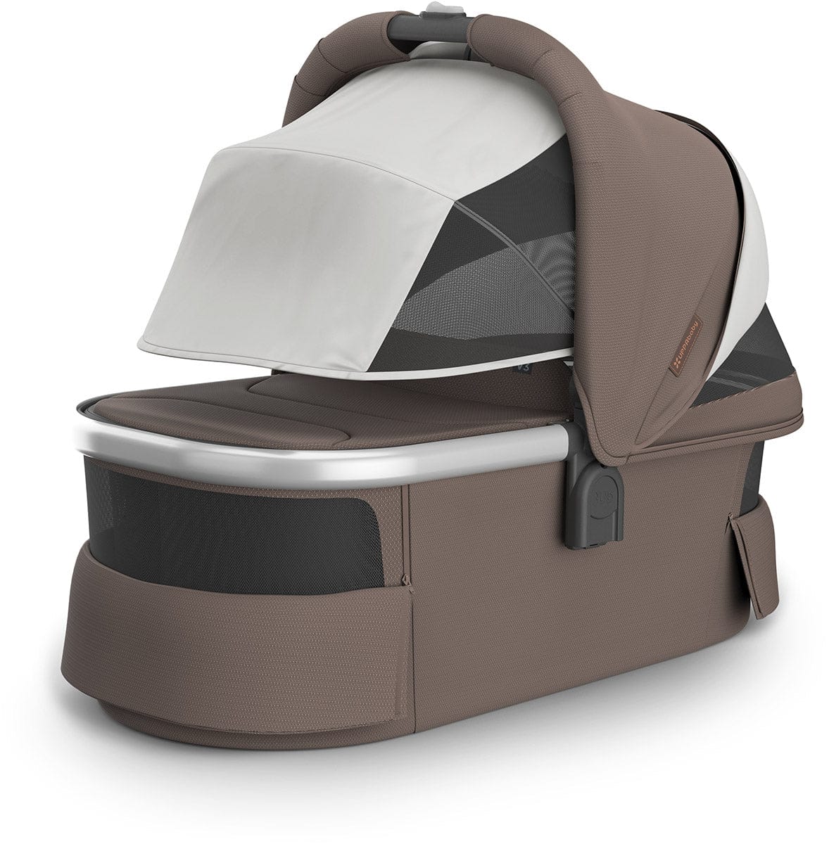 UPPAbaby Vista, Cruz, Ridge Bassinet V3 - Theo (Dark Taupe / Silver Frame) - 0903-BAS-NA-THO