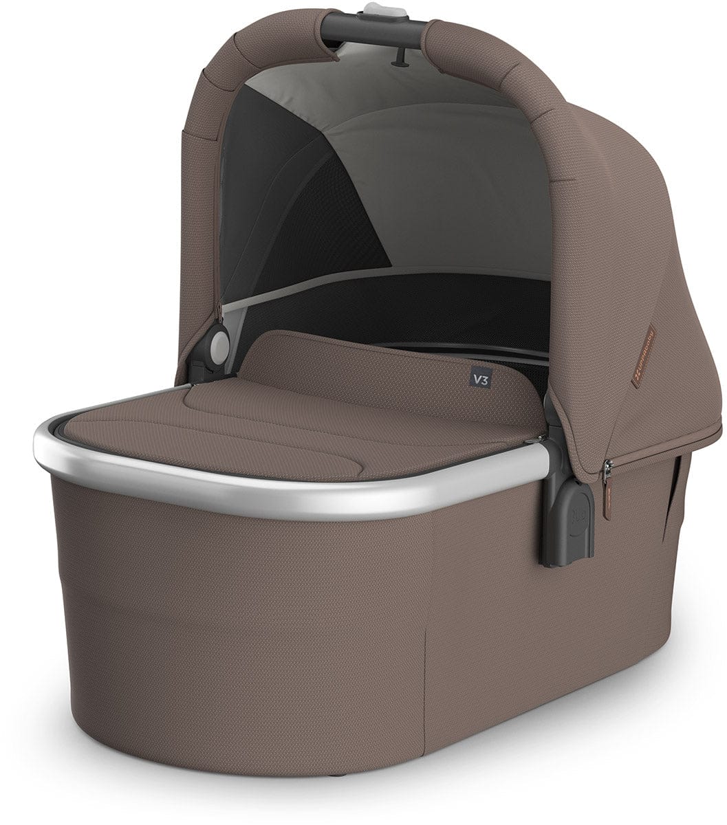 UPPAbaby Vista, Cruz, Ridge Bassinet V3 - Theo (Dark Taupe / Silver Frame) - 0903-BAS-NA-THO