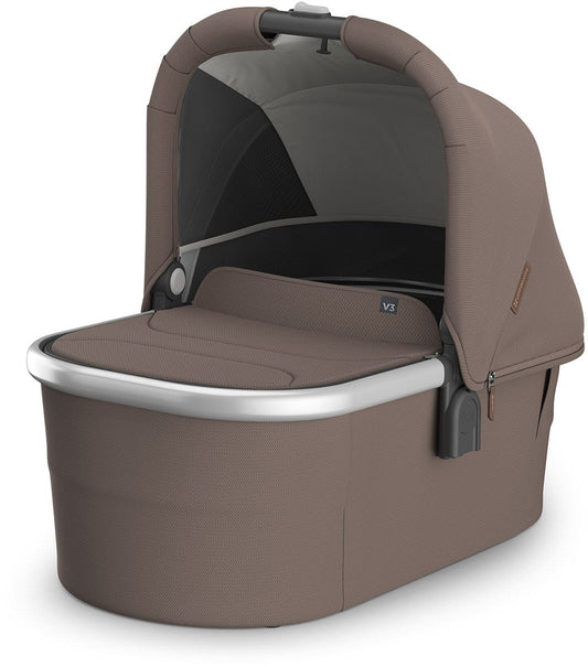 UPPAbaby Vista, Cruz, Ridge Bassinet V3 - Theo (Dark Taupe / Silver Frame) - 0903-BAS-NA-THO