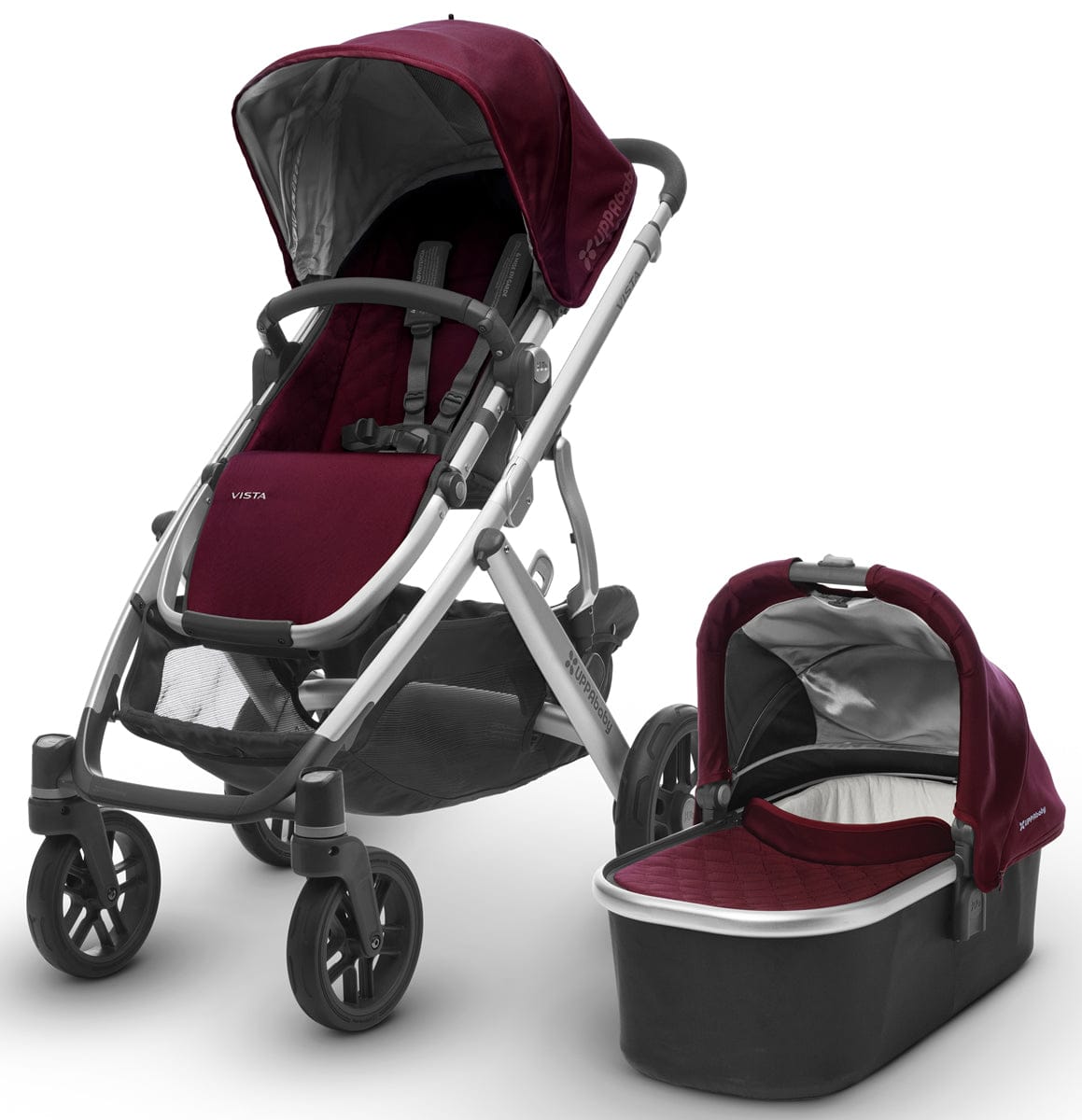 UPPAbaby 2017 VISTA Stroller - Dennison (Bordeaux/Silver)  - OPEN BOX RETURN