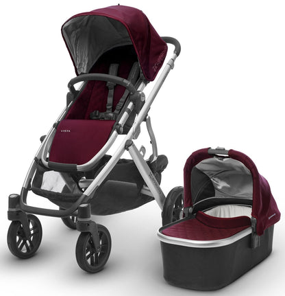 UPPAbaby 2017 VISTA Stroller - Dennison (Bordeaux/Silver)  - OPEN BOX RETURN