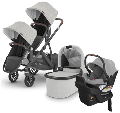 UPPAbaby VISTA V2 Double Stroller + Aria Travel System Bundle with Rumble Seat V2+ - Anthony - DBL-TRVL-ARIA-0320-VIS-US-ATH