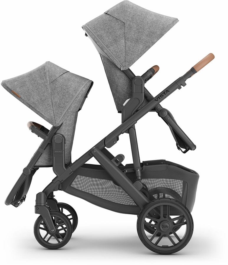 UPPAbaby VISTA V2 Double Stroller + Aria Travel System Bundle with Rumble Seat V2+ - Greyson - DBL-TRVL-ARIA-0320-VIS-US-GRY