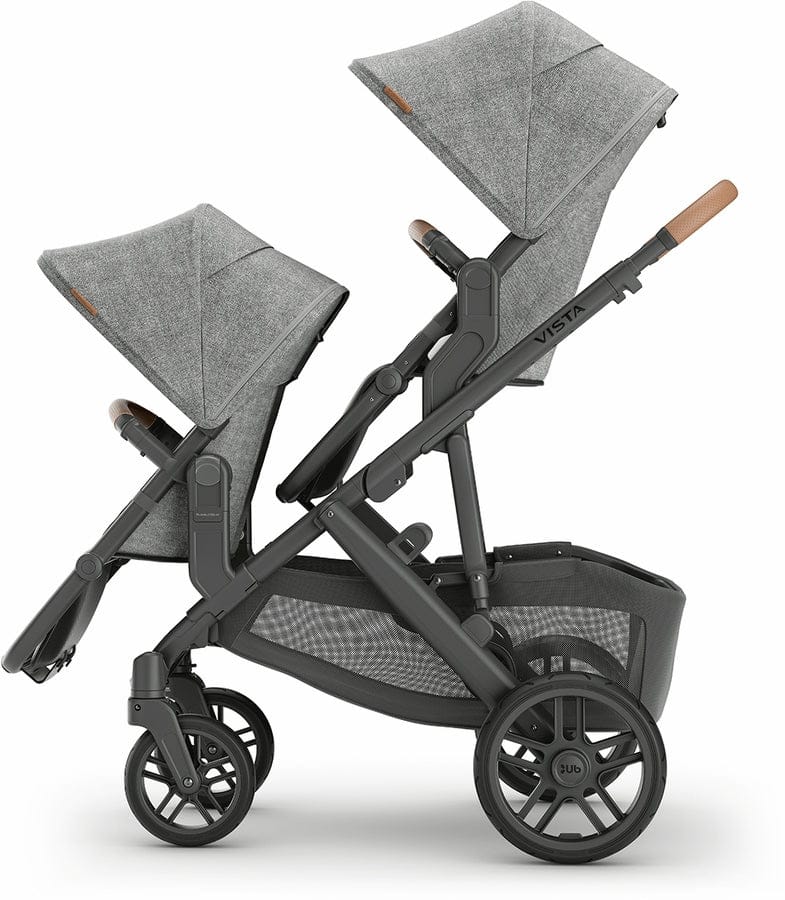 UPPAbaby VISTA V2 Double Stroller + Aria Travel System Bundle with Rumble Seat V2+ - Greyson - DBL-TRVL-ARIA-0320-VIS-US-GRY