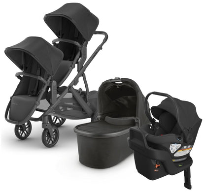 UPPAbaby VISTA V2 Double Stroller + Aria Travel System Bundle with Rumble Seat V2+ - Jake - DBL-TRVL-ARIA-0320-VIS-US-JKE