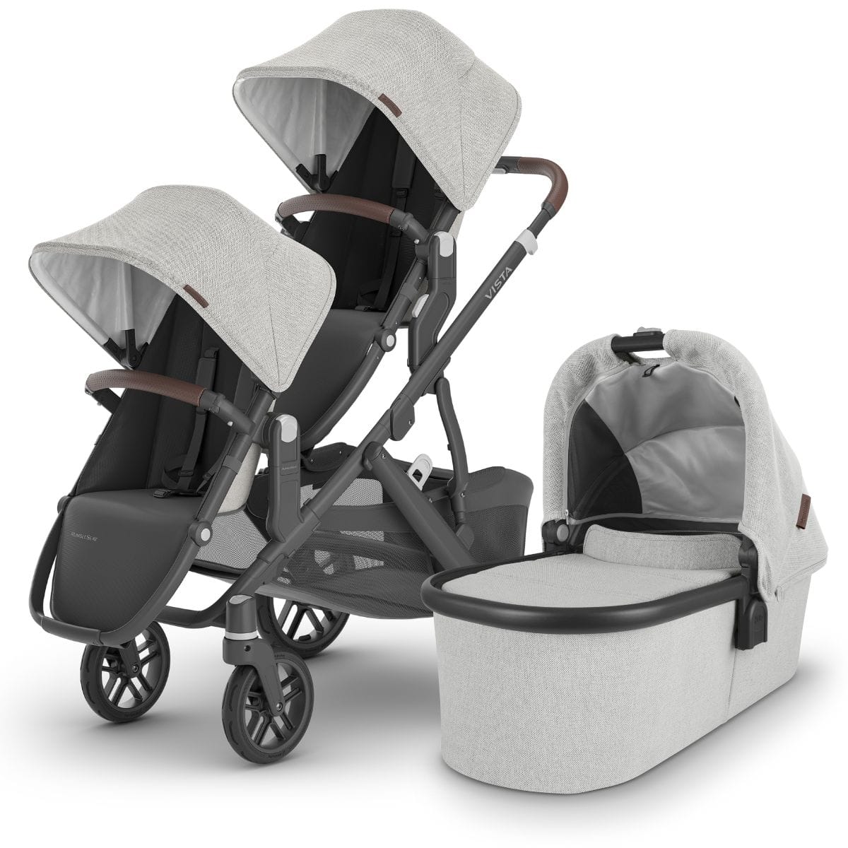 UPPAbaby VISTA V2 Double Stroller Bundle with Rumble Seat V2+ - Anthony - DBL-0320-VIS-US-ATH-RV2P
