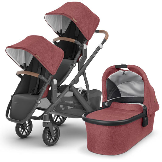 UPPAbaby VISTA V2 Double Stroller Bundle with Rumble Seat V2+ - Lucy - DBL-0320-VIS-US-LCY-RV2P