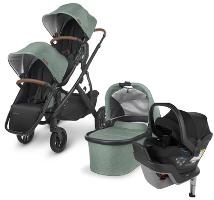 UPPAbaby VISTA V2 Double Stroller + MESA MAX Travel System Bundle - Gwen / Jake - DBLTRVL-MAX-0320-VIS-US-GWN