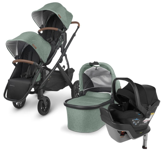 UPPAbaby VISTA V2 Double Stroller + MESA MAX Travel System Bundle - Gwen / Jake - DBLTRVL-MAX-0320-VIS-US-GWN