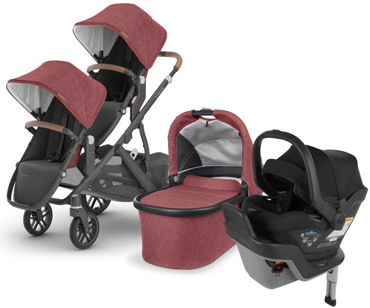 UPPAbaby VISTA V2 Double Stroller + MESA MAX Travel System Bundle with Rumble Seat V2+ - Lucy / Jake - DBLTRVL-MAX-0320-VIS-US-LCY-RV2P