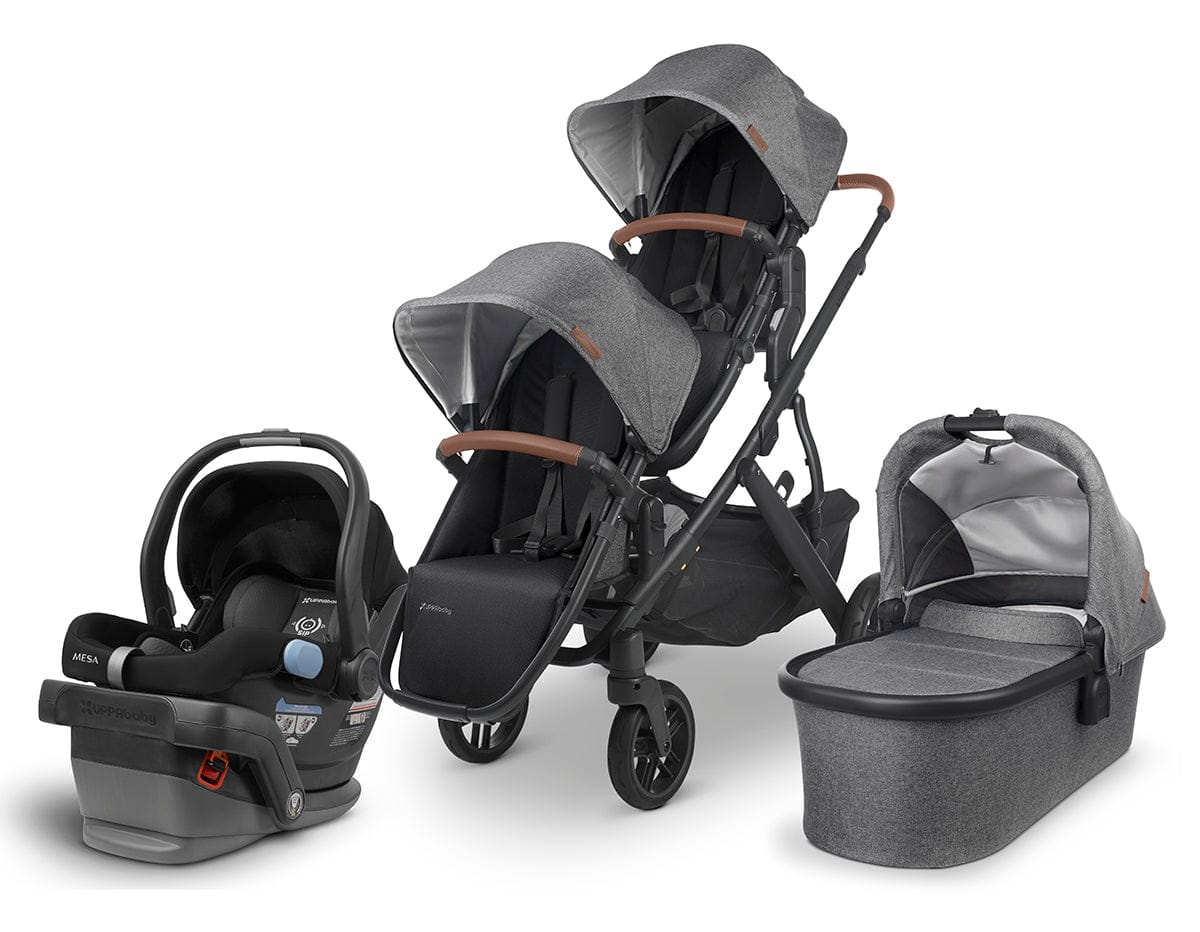 UPPAbaby VISTA V2 Double Stroller + MESA Travel System Bundle - Greyson - DBLTRVL-0320-VIS-US-GRY