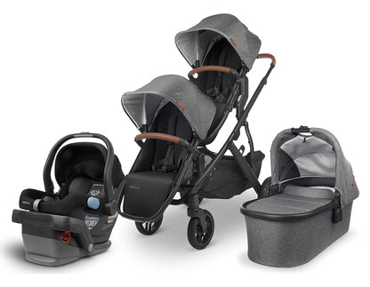 UPPAbaby VISTA V2 Double Stroller + MESA Travel System Bundle - Greyson - DBLTRVL-0320-VIS-US-GRY