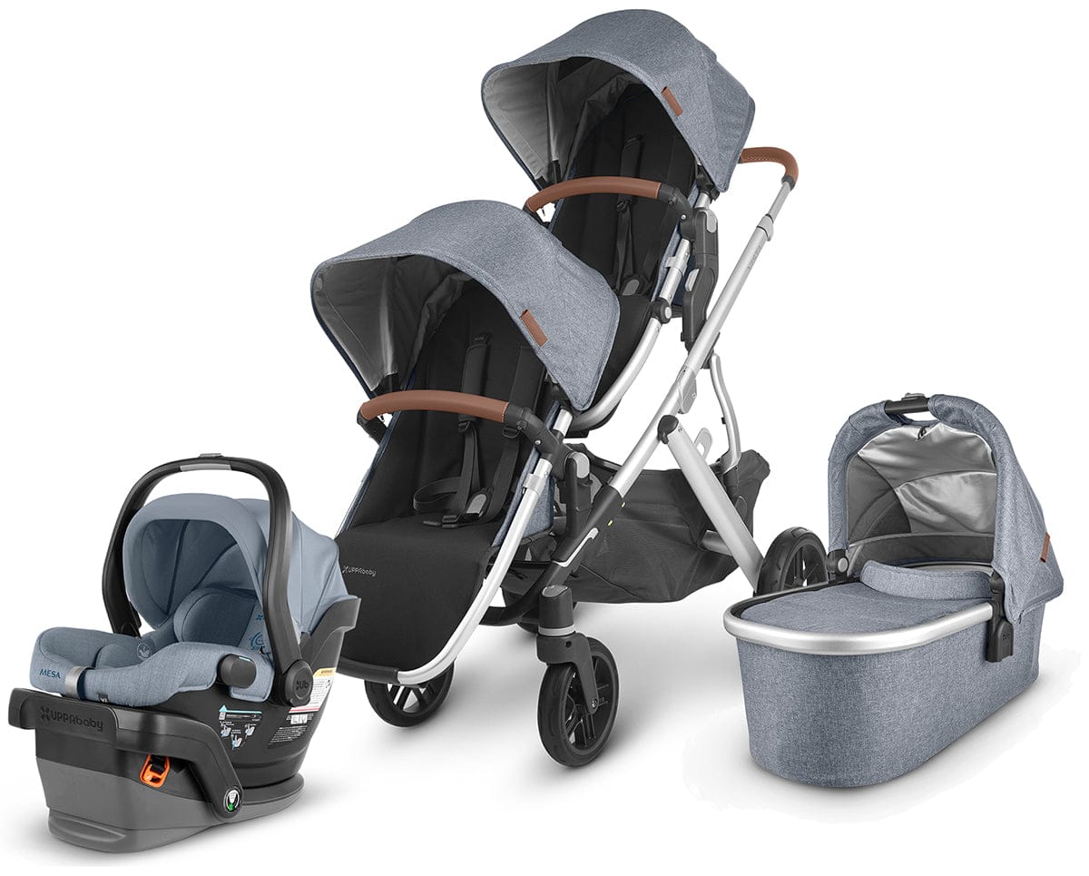 UPPAbaby VISTA V2 Double Stroller + MESA V2 Travel System Bundle - Gregory / Gregory