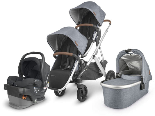 UPPAbaby VISTA V2 Double Stroller + MESA V2 Travel System Bundle - Gregory / Jake - DBLTRVL-MESAV2-0320-VIS-US-GRG
