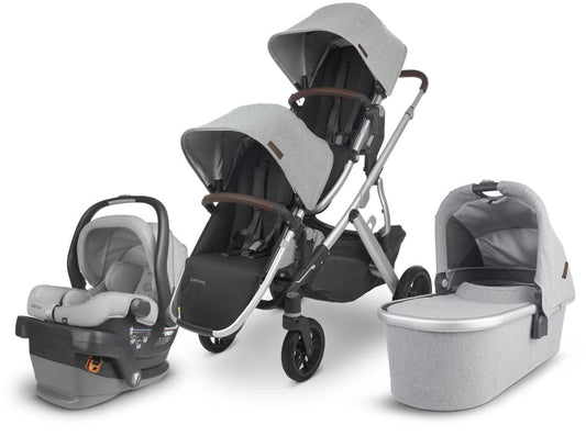UPPAbaby VISTA V2 Double Stroller + MESA V2 Travel System Bundle - Stella / Stella - DBLTRVL-MESAV2-0320-VIS-US-STL-STL